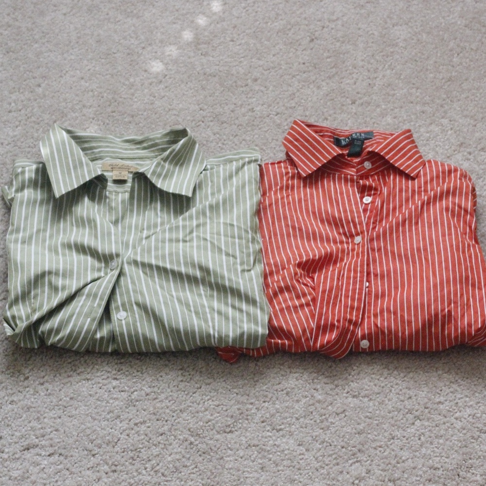 Bundle of 2 Womens Long Sleeve Shirts Ralph Lauren